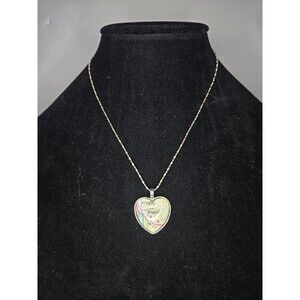 Silver Tone Necklace Aspen Colorado Map Pendant Lobster Claw Clasp